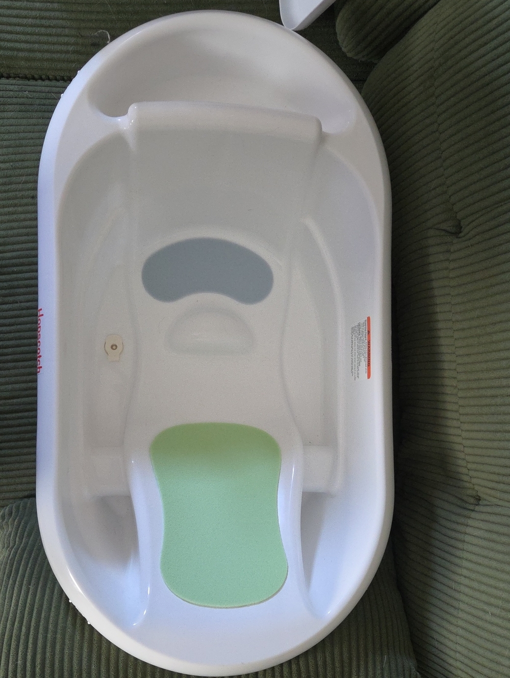 Baby Bath Tub with Green and Blue Comfort Pads - Kids Bath - Picture 1 of 3